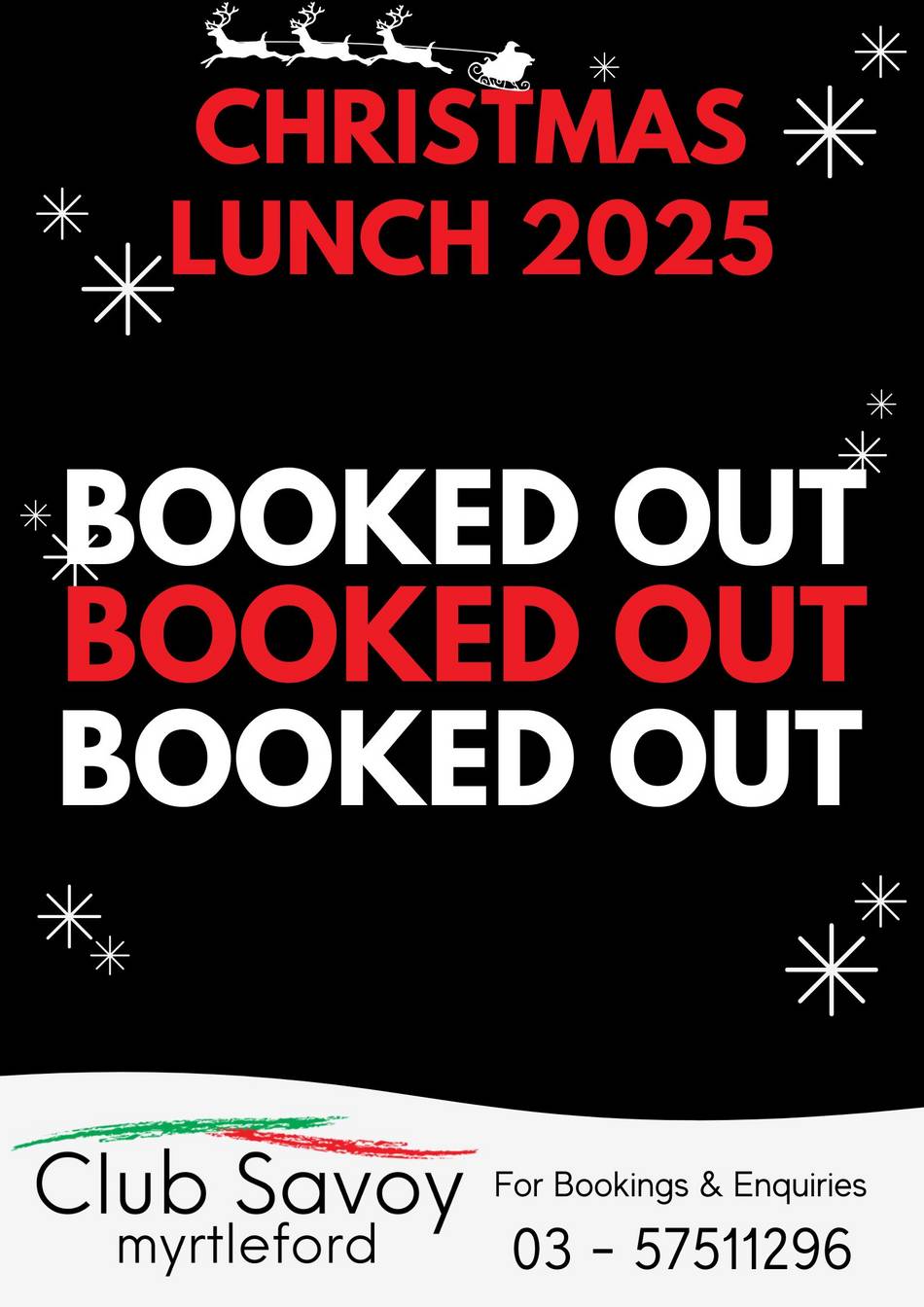 Christmas ad 950 Club Savoy Coming Event