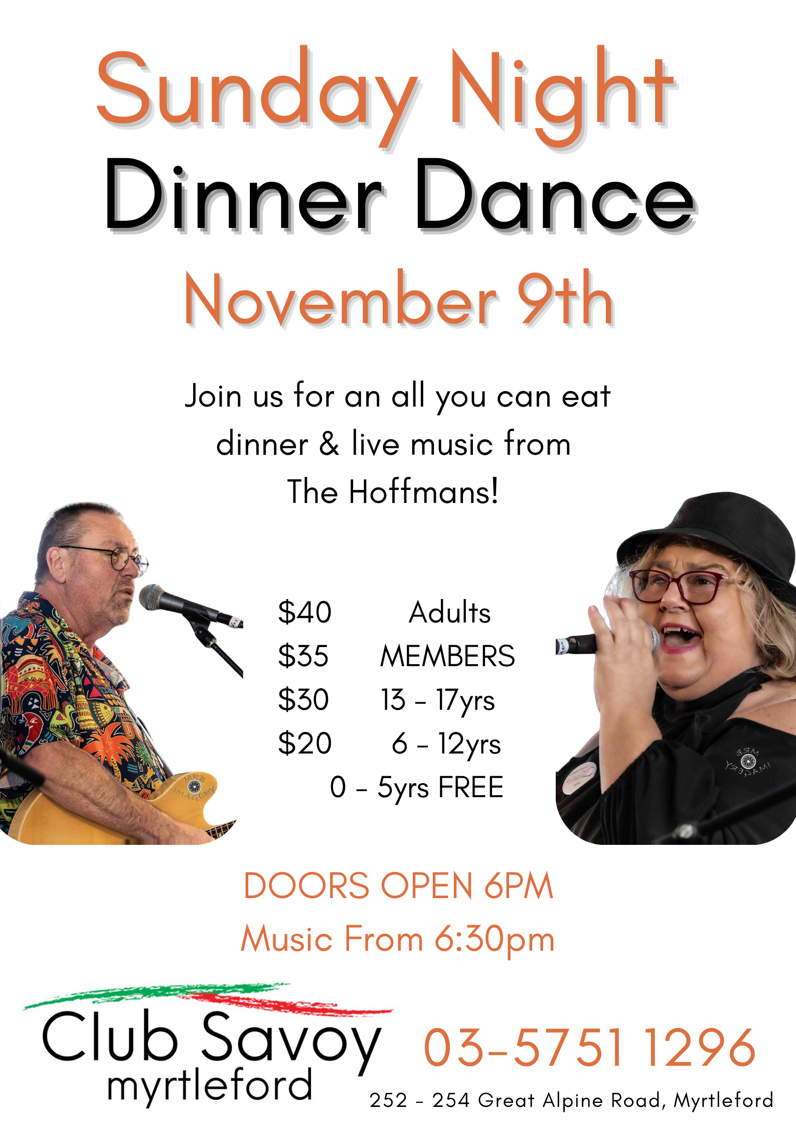 Club Savoy Coming Event